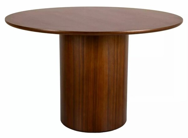 Masă RONDO, nuc, furnir/MDF, Ø120x76 cm