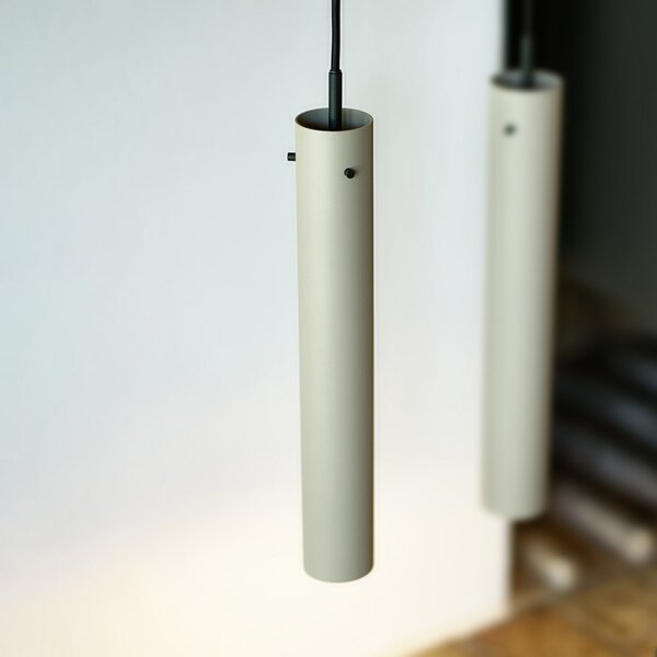 FRANDSEN FM2014 lampă suspendată 36 cm gri mat, reglabil, Gri, Camera de zi / sufragerie, Metal, Design