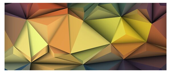 Tablou - Abstracție 3D poligonală (120x50 cm)