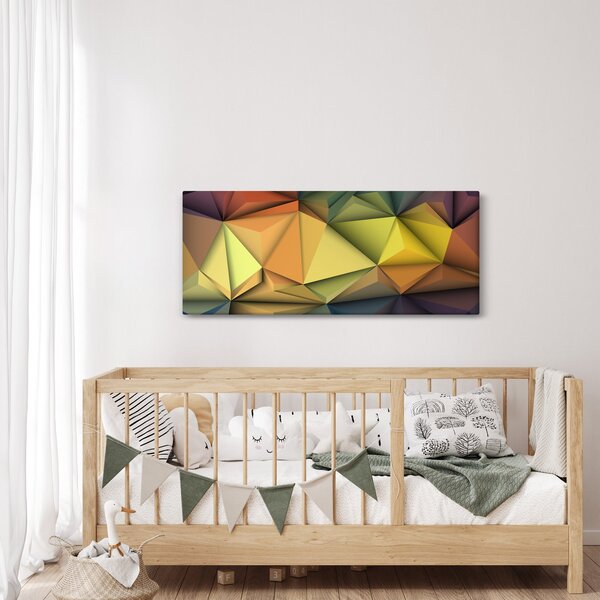 Tablou - Abstracție 3D poligonală (120x50 cm)