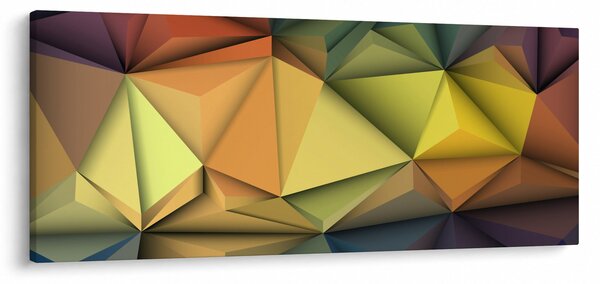Tablou - Abstracție 3D poligonală (120x50 cm)