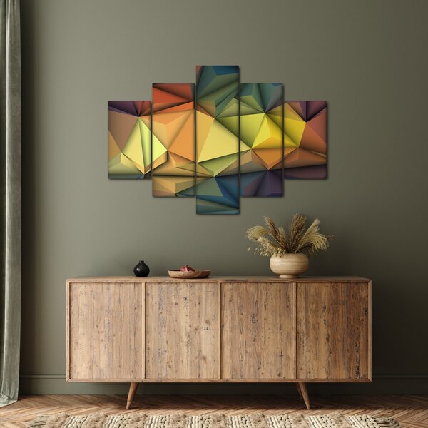 Tablou - Abstracție 3D poligonală (150x105 cm)