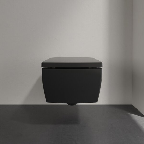 Villeroy & Boch Memento 2.0 vas wc agăţat fără margine negru 4633R0R7