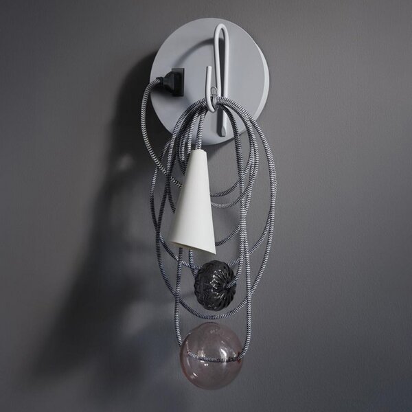 Foscarini Filo LED, Amethyst Queen, Gri, Camera de zi / sufragerie, Metal, Design