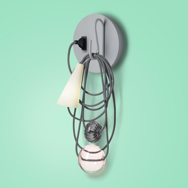 Foscarini Filo LED, Amethyst Queen, Gri, Camera de zi / sufragerie, Metal, Design