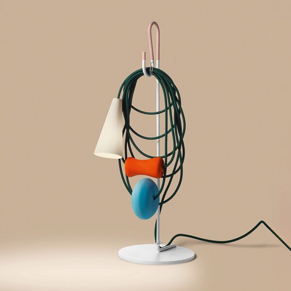 Foscarini Filo LED, lampa de masă, Teodora, Multicolor, Camera de zi / sufragerie, Metal, Design