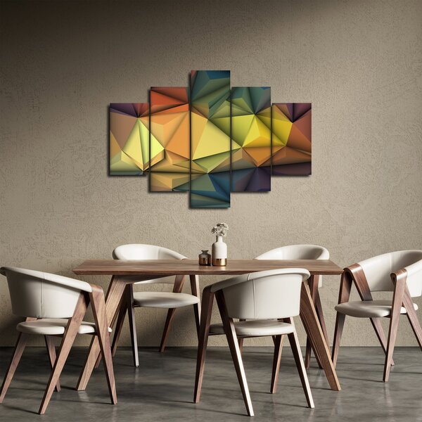 Tablou - Abstracție 3D poligonală (150x105 cm)