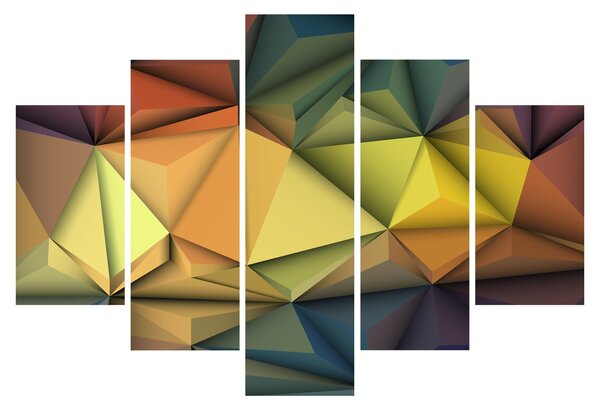 Tablou - Abstracție 3D poligonală (150x105 cm)
