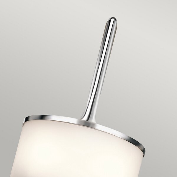 KICHLER Aplică perete LED Mona IP44 h=55,9cm crom lustruit, Metalic, Camera de zi / sufragerie, Metal