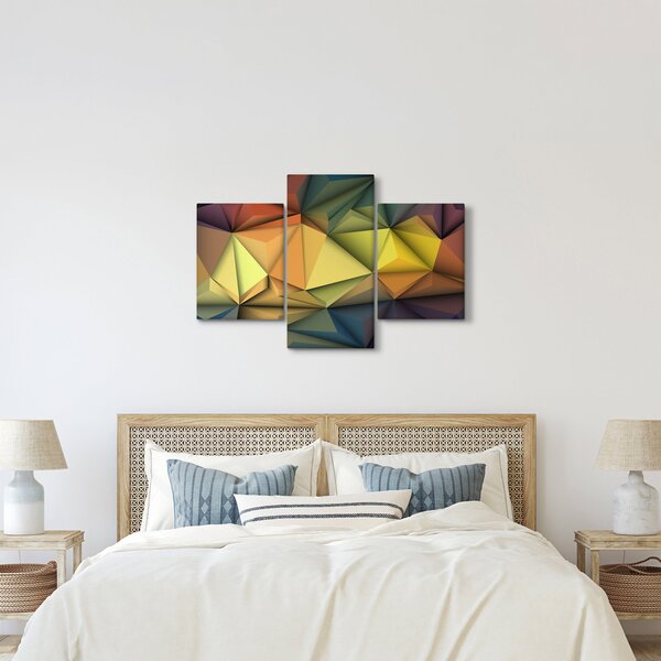 Tablou - Abstracție 3D poligonală (90x60 cm)