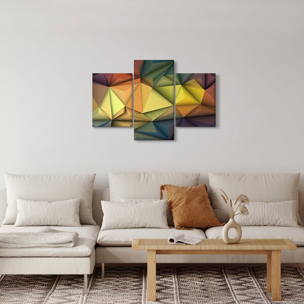 Tablou - Abstracție 3D poligonală (90x60 cm)