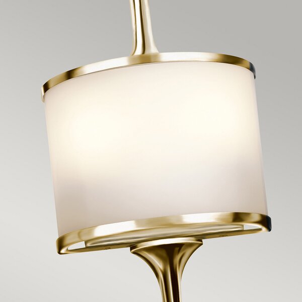 KICHLER Aplică perete LED Mona IP44 h=55,9cm alamă lustr, Auriu / Alamă, Camera de zi / sufragerie, Metal