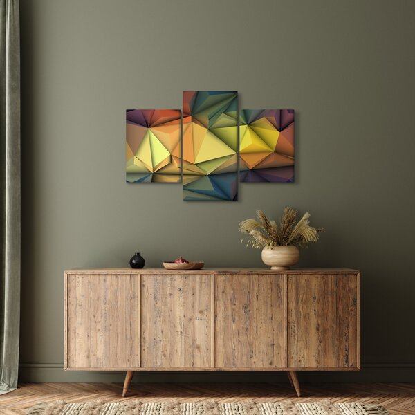 Tablou - Abstracție 3D poligonală (90x60 cm)