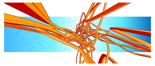 Tablou - Linii împletite, abstracție (120x50 cm)