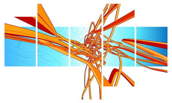 Tablou - Linii împletite, abstracție (150x105 cm)