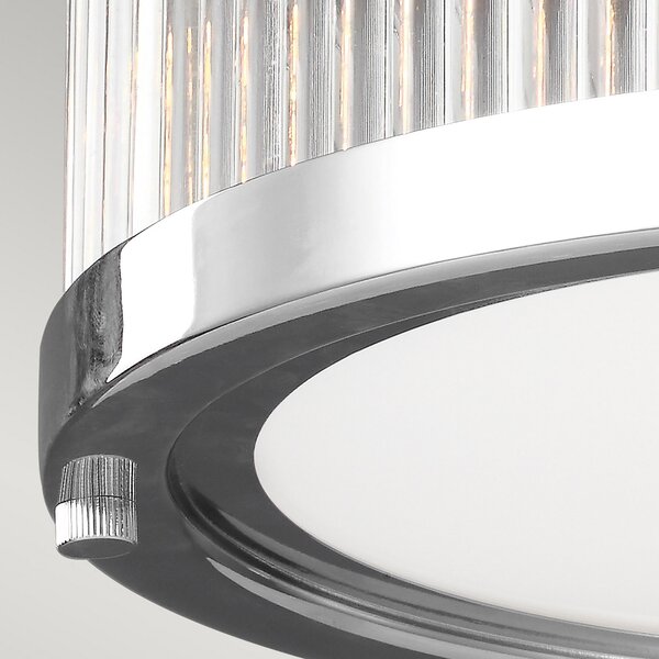 FEISS Plafonieră cu LED Paulson IP44 cromat Ø 27,9 cm, Metalic, Camera de zi / sufragerie, Metal