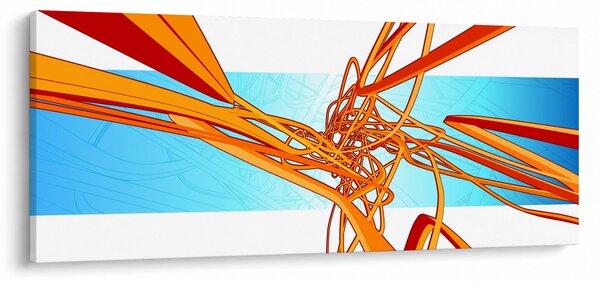 Tablou - Linii împletite, abstracție (120x50 cm)