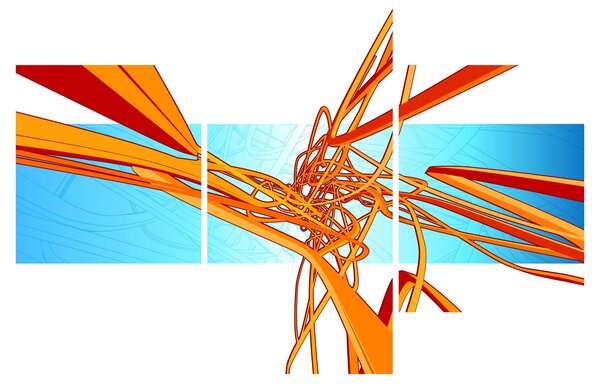 Tablou - Linii împletite, abstracție (90x60 cm)