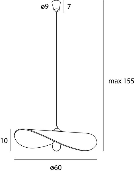 MaxLight Pan lampă suspendată 1x15 W alb P0585