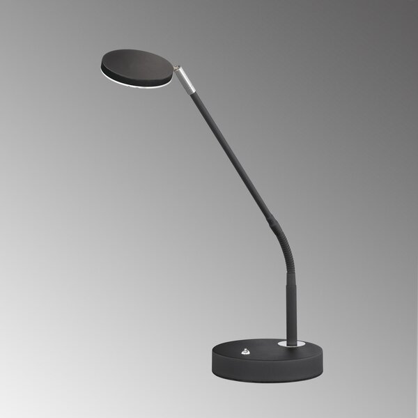 FH Lighting Lampă de masă LED Lunia, dimabilă, negru-nisip, reglabil, Negru, Studiu / Birou, Metal, Modern