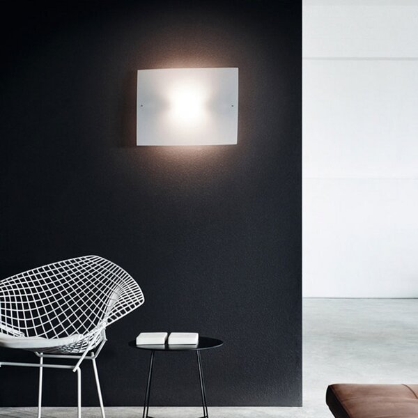 Foscarini Folio grande aplice de perete, alb, reglabil, Alb, Camera de zi / sufragerie, Sticlă, Design