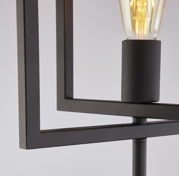 Searchlight Lampă de podea Squares, negru, Negru, Camera de zi / sufragerie, Metal, Modern