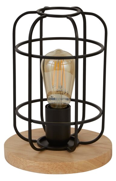 Searchlight Lampa de masă Cage II cu abajur tip cușcă, Lemn, Camera de zi / sufragerie, Lemn, Scandinavă