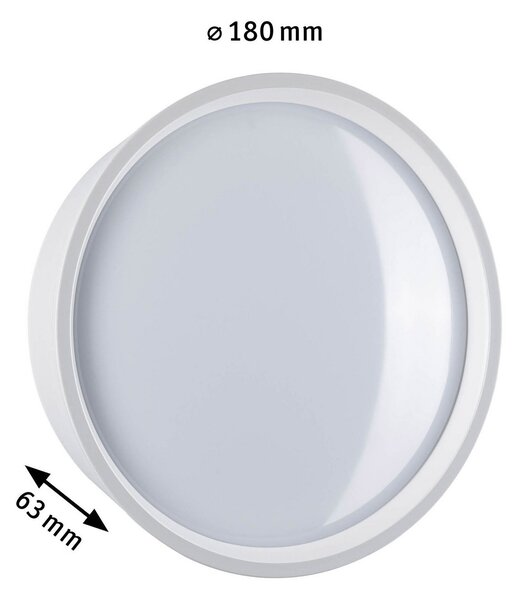 Paulmann Platomo aplică exterior LED alb, Alb, Plastic