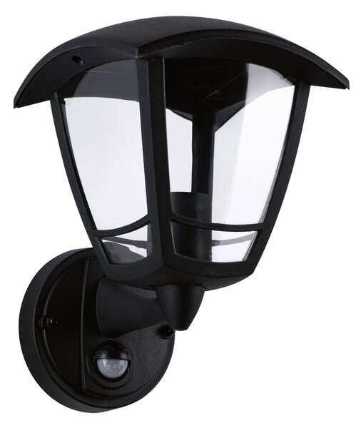 Paulmann Classic senzor curbat în aer liber lumina de perete up, reglabil, Negru, Plastic, Felinar