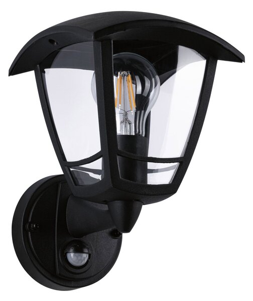 Paulmann Classic senzor curbat în aer liber lumina de perete up, reglabil, Negru, Plastic, Felinar