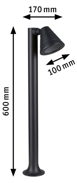 Paulmann Train bornă luminoasă GU10 orientabilă, Negru, Metal, Modern