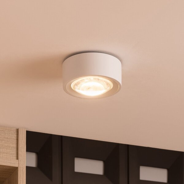 Arcchio Rotari plafonieră LED, lentilă, 1 bec fix, reglabil, Alb, Camera de zi / sufragerie, Metal, Modern