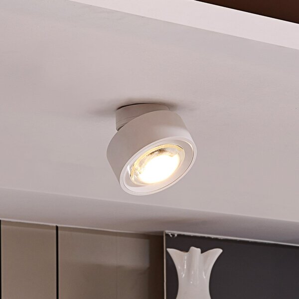 Arcchio Plafonieră LED Rotari, albă, 12 cm, orientabilă, reglabil, Alb, Camera de zi / sufragerie, Metal, Modern