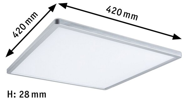 Paulmann Atria Shine panou 3 faze crom 840 42x42, reglabil, Metalic, Camera de zi / sufragerie, Plastic, Modern