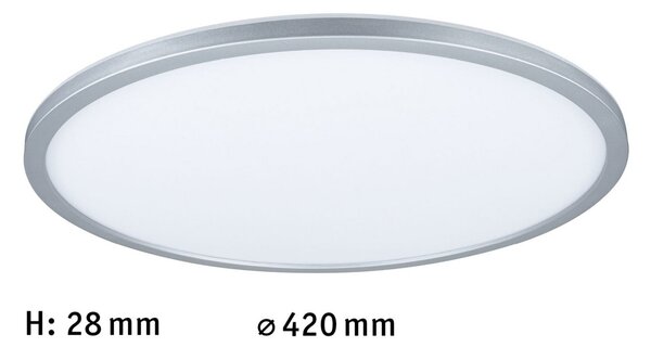 Paulmann Atria Shine panou 3 faze crom 840 Ø42cm, reglabil, Metalic, Camera de zi / sufragerie, Plastic, Modern