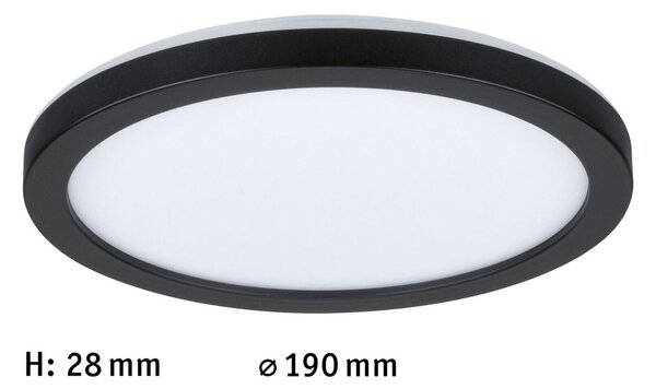 Paulmann Atria Shine Panel on/off negru 840 Ø19cm, Negru, Camera de zi / sufragerie, Plastic, Modern