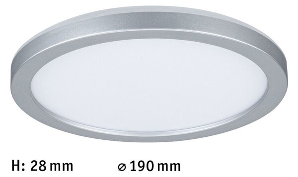 Paulmann Atria Shine Panel on/off crom 840 Ø19cm, Metalic, Camera de zi / sufragerie, Plastic, Modern