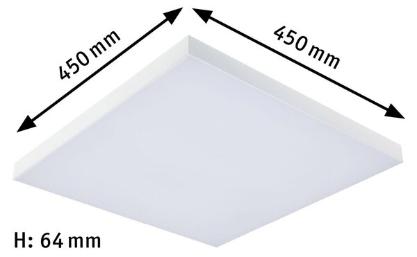 Paulmann Velora Rainbow Panel 45x45cm alb RGBW, reglabil, Alb, Camera de zi / sufragerie, Metal, Modern