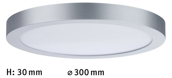 Paulmann Abia panou LED Ø 30 cm 4.000K crom, Gri, Camera de zi / sufragerie, Plastic, Modern