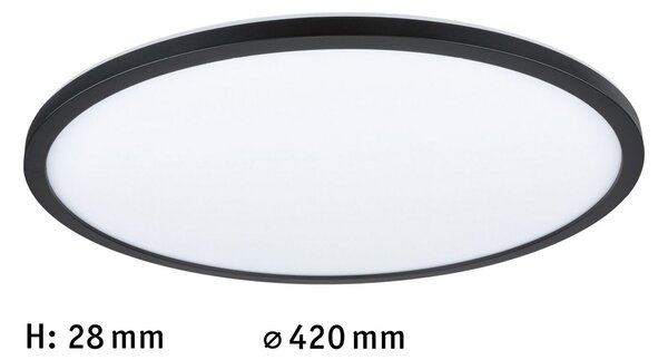 Paulmann Atria Shine panou 3 faze negru 840 Ø42cm, reglabil, Negru, Camera de zi / sufragerie, Plastic, Modern