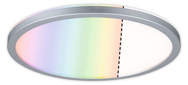 Paulmann Atria Shine Panel dim chrome RGBW Ø29cm, reglabil, Metalic, Camera de zi / sufragerie, Plastic, Modern