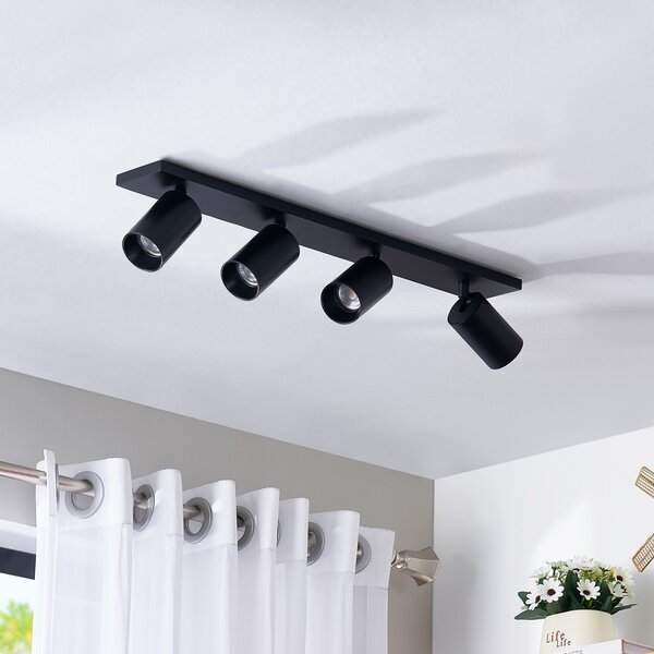 Arcchio Spot Brinja, negru, lungime 65 cm, Ø 7 4 becuri., reglabil, Negru, Camera de zi / sufragerie, Aluminiu, Modern