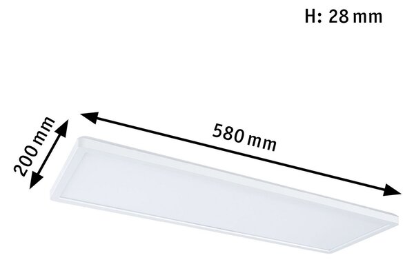Paulmann Atria Shine panou on/off alb 840 58x20 cm, Alb, Camera de zi / sufragerie, Plastic, Modern
