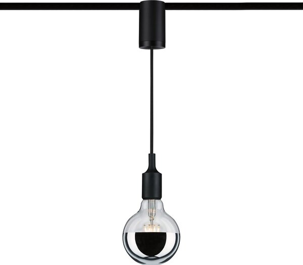 Paulmann URail adaptor suspendat univ. 100W negru, Negru, Camera de zi / sufragerie, Metal