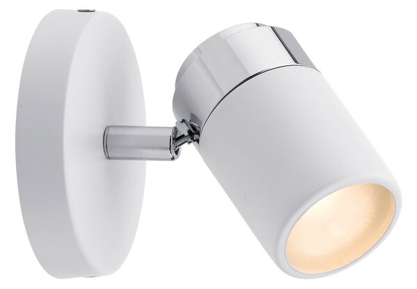 Paulmann Zyli spot perete alb/crom 1 bec, reglabil, Alb, Camera de zi / sufragerie, Metal, Modern