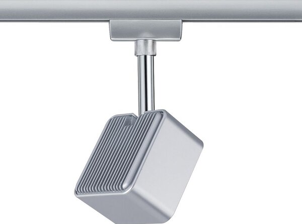 Paulmann URail Cube spot LED dimabil 2.700 K, reglabil, Gri, Camera de zi / sufragerie, Metal, Modern