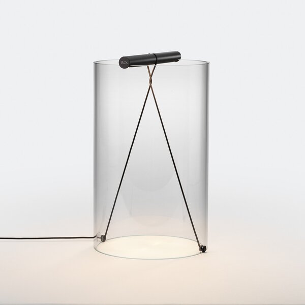 FLOS To-Tie T2 lampă de masă LED, negru, reglabil, Transparent, Camera de zi / sufragerie, Sticlă, Design