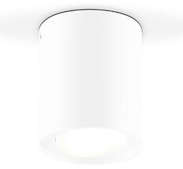 EVN Kardanus plafonieră LED, Ø 9 cm, alb, reglabil, Alb, Camera de zi / sufragerie, Metal, Modern