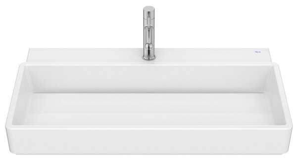 Roca Tura lavoar 80x43 cm dreptunghiular clasică-de blat alb luciu A327695000