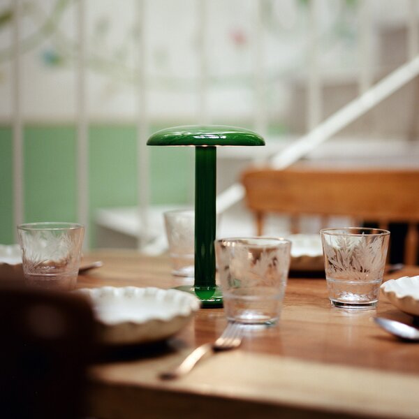 Flos Architectural FLOS Gustave lampă masă LED acumulator 927 verde, reglabil, Verde, Metal, Design